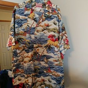 Authentic big mens Hawaiian shirt 3X 4X worn 1X